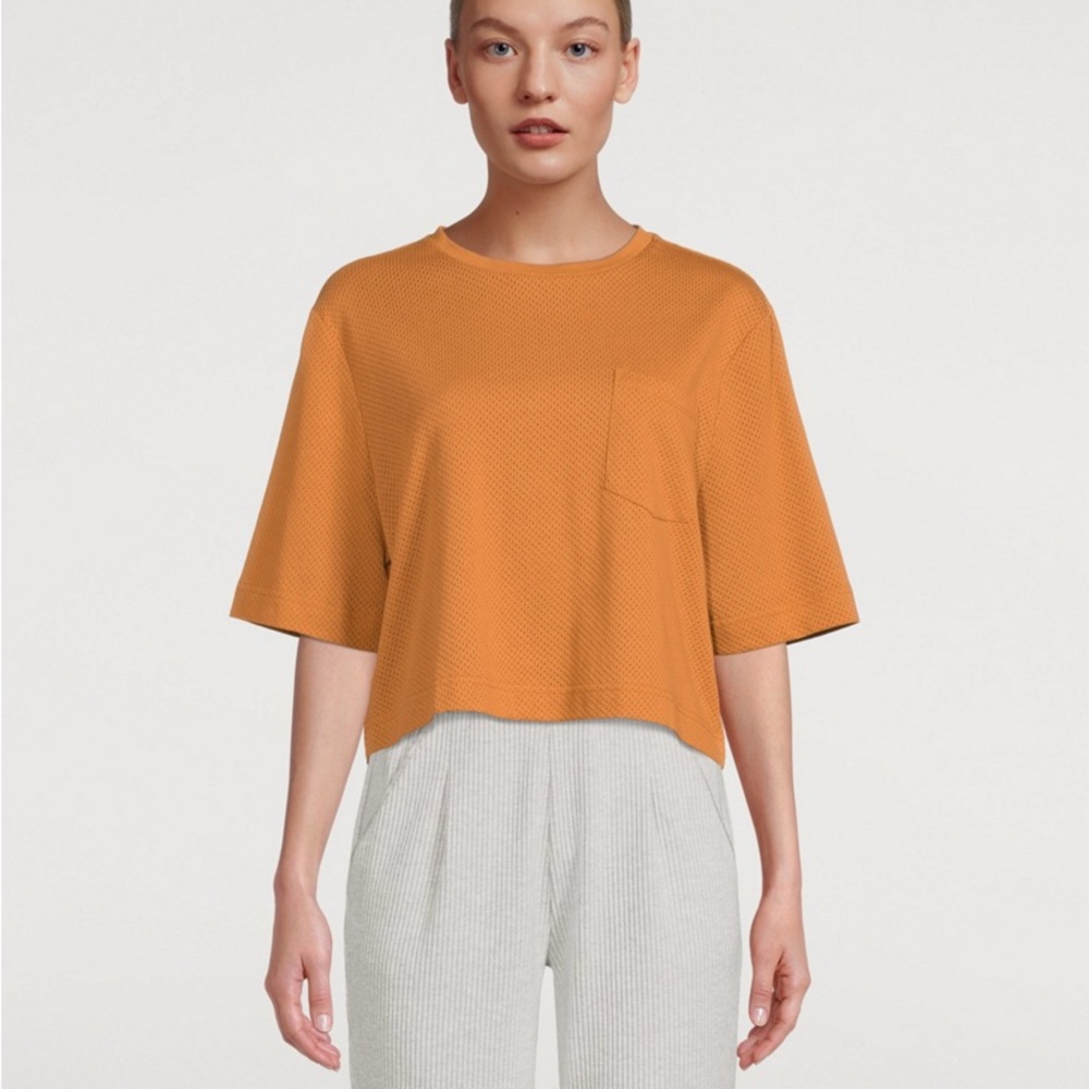 NWT Varley Bexley PerforatedT-Shirt Textured Top Size Large Z474 - Picture 3 of 7